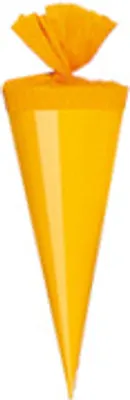 Produktbild von Bastel Schultüte / Länge: 35cm / rund / Farbe: glanzlackiert sunshine