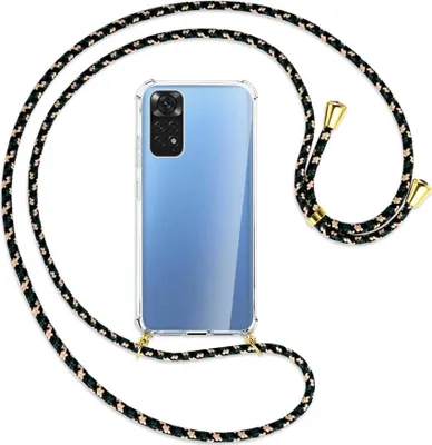 Produktbild von Handykette Backcover-Schutzhülle mit Band (Metall goldfarben) für Xiaomi Redmi Note 11S 4G - camouflage