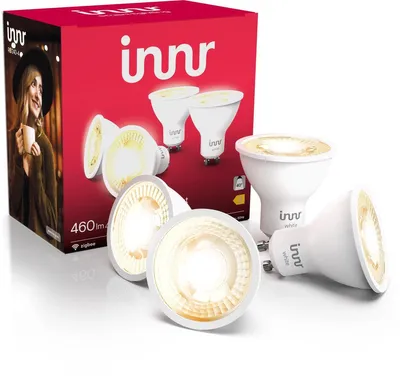 Productafbeelding van Innr smart GU10 LED lamp - geschikt voor Philips Hue - Zigbee LED spot - warm white - slimme lamp - dimbaar - 460 lumen - 4 pack