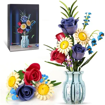 Produktbild von 787pcs Mould Blumenstrauß Klemmbausteine Spielzeug Bausatz für Mädchen & Jungen ab 9 Jahren 13067–NEU