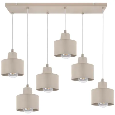 Produktbild von Pendelleuchte PANTA Kaschmir E27 6-flammig – Moderne Hängelampe für Wohnzimmer Esszimmer