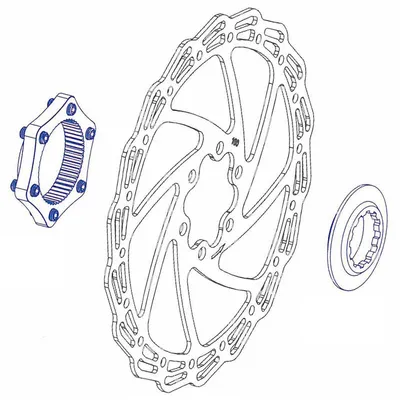 Zdjęcie produktu dla ALHONGA Center Lock Adaptor W/Lock Ring. Black