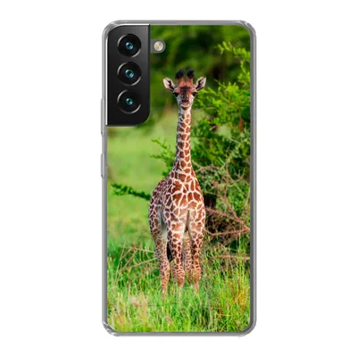 Produktbild von MuchoWow® Handyhülle Schutzhülle Hülle für Samsung Galaxy S22 Plus Baby - Giraffe - Pflanzen Silikon Softcase Handy Hülle - Schutzabdeckung