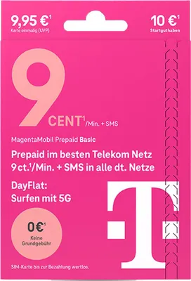 Produktbild von Telekom MagentaMobil Prepaid Basic Simkarte mit 10 € Startguthaben