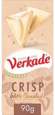Produktbild von Verkade Specials Crisp Weiße Schokolade Riegel 90g – Knuspriger Snack