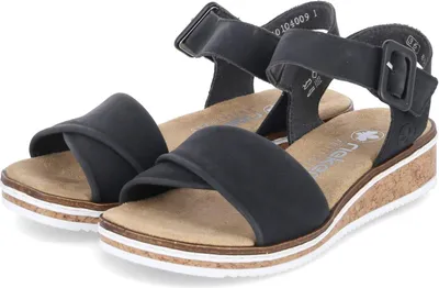 Produktbild von Rieker Damen Sandalen Schwarz Synthetik  Größe: 38