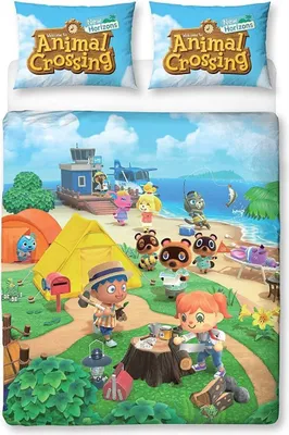 Immagine prodotto di Animal Crossing - Logo - Set di biancheria da letto AG1348 (Letto matrimoniale) (Multicolore)