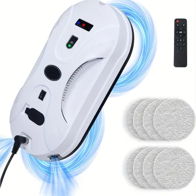 Image de Nettoyeur de vitres intelligent – Robot nettoyeur de vitres – Nettoyeur de vitres avec une puissance d'aspiration de 3000 Pa et système d'essuyage