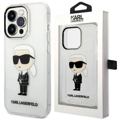 Produktbild von Karl Lagerfeld Klhcp14Lhniktct Iphone 14 Pro 6.1"" Transparentes Hartschalenetui Ikonik Karl Lagerfeld