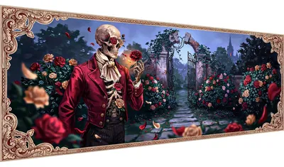 Diamond Painting XXL Halloween Totenkopf Bastelset für Erwachsene