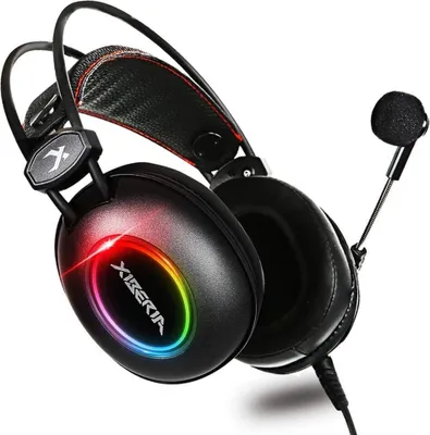 Produktbild von XIBERIA E3 Black Gaming Headset, Over-Ear-Stereo-Gaming-Kopfhörer mit unidirektionalem Mikrofon für PC, Computer, Laptop, PS4, Xbox One, Nintendo