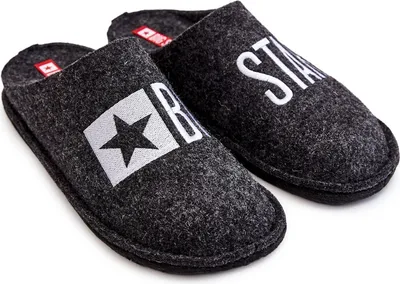 Zdjęcie produktu dla Klasyczne Męskie Papcie Big Star KK176003 Czarne 41