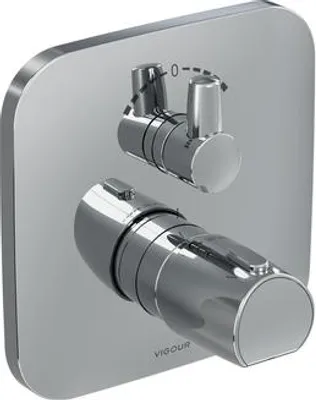 Produktbild von VIGOUR Farbset Thermostat derby für VUPK mit Mengenregulierung und Umstellung verchromt