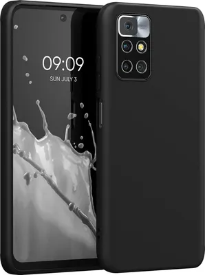Image de Coque Arrière En Silicone Noire Pour Xiaomi Redmi 10 + 2X Verre Tempéré
