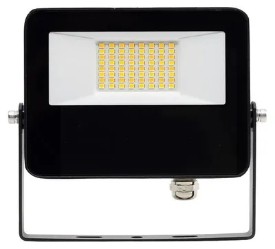 Produktbild von Sky 30W LED-Außenstrahler mit Schaltertechnologie, Farbtemperatur 3000K/4000K/5000K, Abstrahlwinkel 115°, mattschwarze Oberfläche - Beneito & Faure