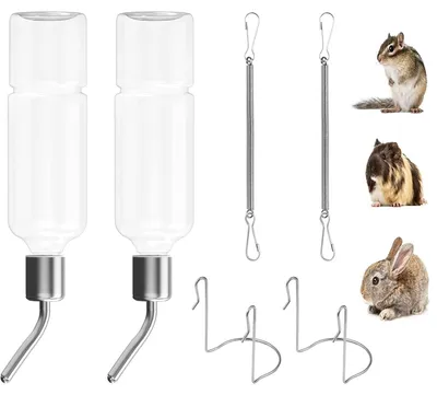 Productafbeelding van MEISO, 2 stuks konijnenfles, hangend, 350 ml, 350 ml, varkensfles, drinkfles