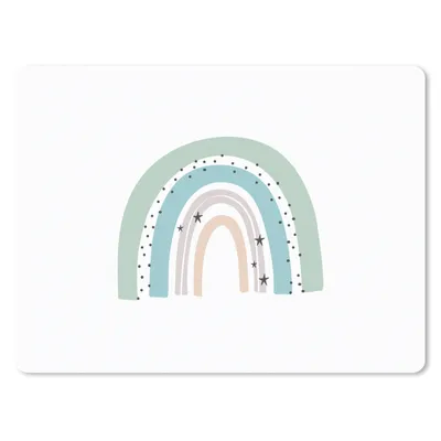 Produktbild von MuchoWow® Mauspad Mousepad Regenbogen - Kinder - Sterne - Tupfen - Pastell 40x30 cm - Mousepads - Maus Mat - Pad - Mausunterlage - Anti Rutsch