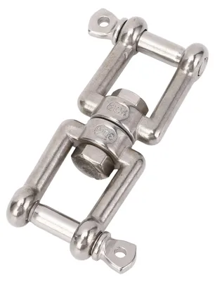 Obrázek produktu pro Ocelové, oboustranné, otočné karabiny ve tvaru "8", sloužící jako spojovací prvek pro lodě, čluny a jachty. Průměr: 10 mm. Maximální nosnost: 500 kg / 1102,3 lb
