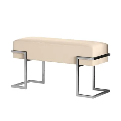 Produktbild von BETTSO Polsterbank CELY 100 Hellbeige auf einem Chromgestell