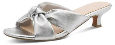 Produktbild von MARCO TOZZI Damen Pantolette Knoten Queenie 2-27202-46, Größe:39 EU, Farbe:Silber
