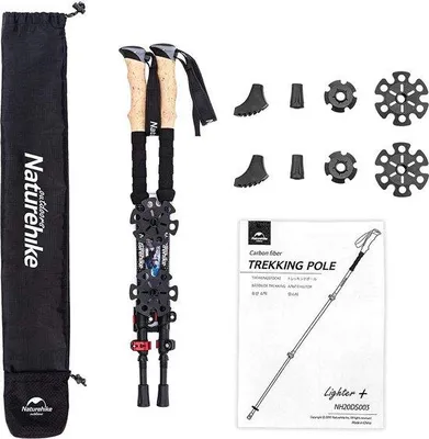 Produktbild von Famanu Nordic Walking Stöcke - Leichtgewichtig, faltbar, verstellbar