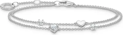Produktbild von Thomas Sabo A2057-051-14 Armband Damen Herzen und Weiße Steine Zirkonia Silber