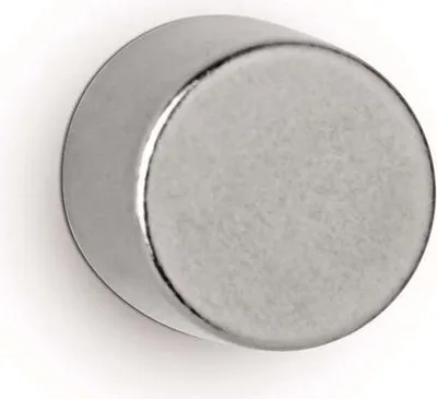 Produktbild von MAUL Magnet rund 10 Stück 2,8 kg Stahl Metall Neodym magnetisch Ø 0.8 x 0.8 cm silber