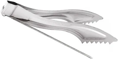Produktbild von Eiszange Edelstahl Kohlezange 16cm Lochstecher Shishazange Räucherzange 1343