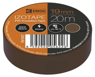 Obrázek produktu pro Izolační páska PVC 19mm / 20m hnědá, 1ks 71537