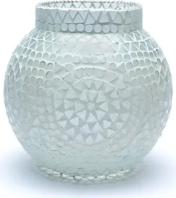 Produktbild von Mosaik Teelichthalter weiß -- 18cm