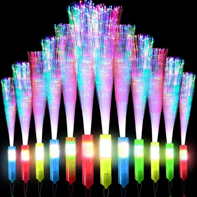 Zdjęcie produktu dla Listwy LED - zestaw 12 sztuk - lampki sygnalizacyjne - zestaw świetlny do imprez z wielokolorowym światłem - światłowody LED do dekoracji świątecznych - do użytku podczas imprez i koncertów