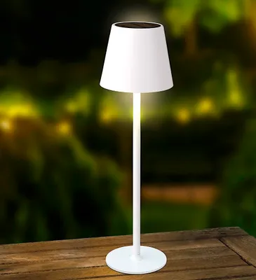 Produktbild von Solar Tischleuchte Outdoor Dimmbar Weiß USB Kalt u. Warmweiß Touch Innen Außen