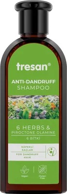 Produktbild von Pflanzliches Anti-Schuppen-Shampoo Tresan 6 Kräuter & Piroctone Olamine 300ml