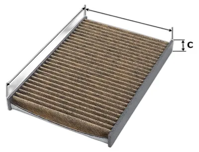 Produktbild von Innenraumfilter antiallergisch 300 mm - 205 mm VALEO für u.a. AUDI A6