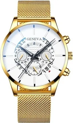Produktbild von Herrenuhr HA-12142 - Elegante Golduhr für jeden Anlass KP12142