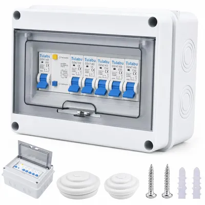 Obrázek produktu pro Rozvaděč s jističi, včetně jističe chránícího proti úrazu elektrickým proudem (RCD), stupeň krytí IP65, 63 A