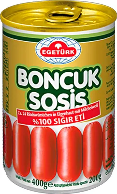 Produktbild von Egetürk Rinderwürstchen  Boncuk Sosis 400g