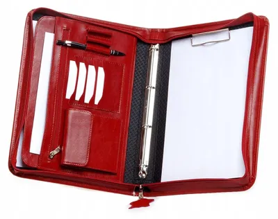 Produktbild von SOLOME LW07A4 Aktentasche Dokumentenmappe Leder Rot