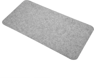 Imagen del producto de Alfombrilla para escritorio de poliéster, 68x33 cm, antistática, para oficina, computadora portátil, PC, color gris claro