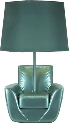 Zdjęcie produktu dla Lampa stołowa o Ferretti mid-century E27 26x43 cm turkusowa