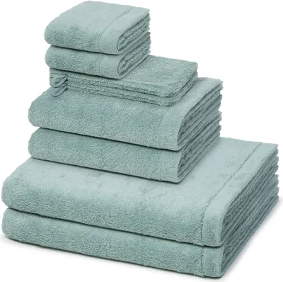 Produktbild von Cawö Lifestyle 2 X Wasch- 2 X Gäste- 2 X Dusch- 2 X Handtuch im Set Weich und extra flauschig, Voluminös, hautsympathisch und saugstark, Puristisch edles Design 8er Set
