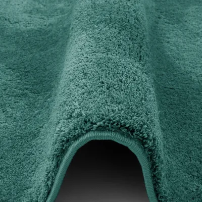 Produktbild von Luxus Super Soft Hochflor Langflor Teppich Silky Einfarbig Rund, Größe:120 cm Rund, Farbe:Petrol