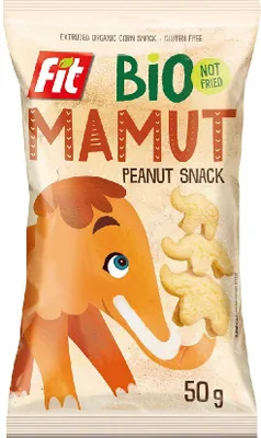 Obrázek produktu pro FitMamut Bezlepkový kukuřičný snack s arašídy (50g), 59072