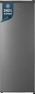 Produktbild von homeX Kühlschrank ohne Gefrierfach groß, freistehender Vollraumkühlschrank - 242 Liter, leise, silber, CS2421E-S
