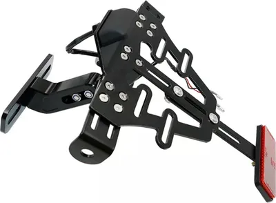 Zdjęcie produktu dla Uniwersalny uchwyt na tablicę rejestracyjną motocykla z oświetleniem LED # KH5