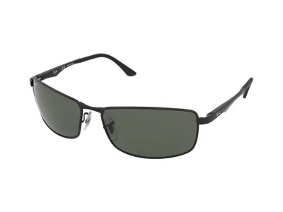 Produktbild von Ray-Ban RB3498, Erwachsener, Uni, Rechteckig, Schwarz, Polarisierte Linse, Metall