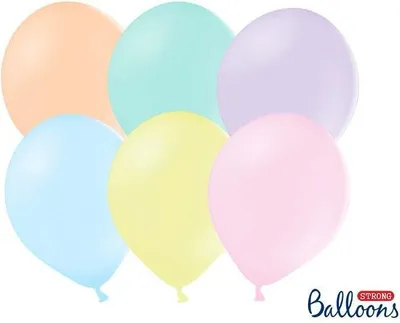 Zdjęcie produktu dla PartyDeco SB14P-000P-10, Zabawka - balon, Lateks, Różne kolory, Monochromatyczny, Przyjęcie, Uniwersalne