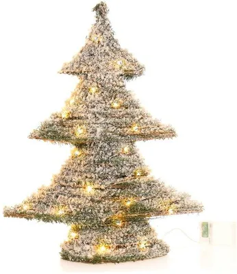 Productafbeelding van kunstkerstboom met verlichting en timer, dennenboom