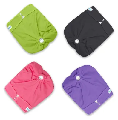Imagen del producto de Juego de 4 pañales reutilizables para perros pequeños