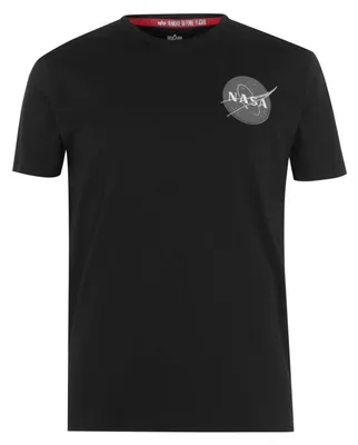 Produktbild von NASA - "Alpha Industries" T-Shirt für Herren, Regulär GT23870 (S) (Schwarz)